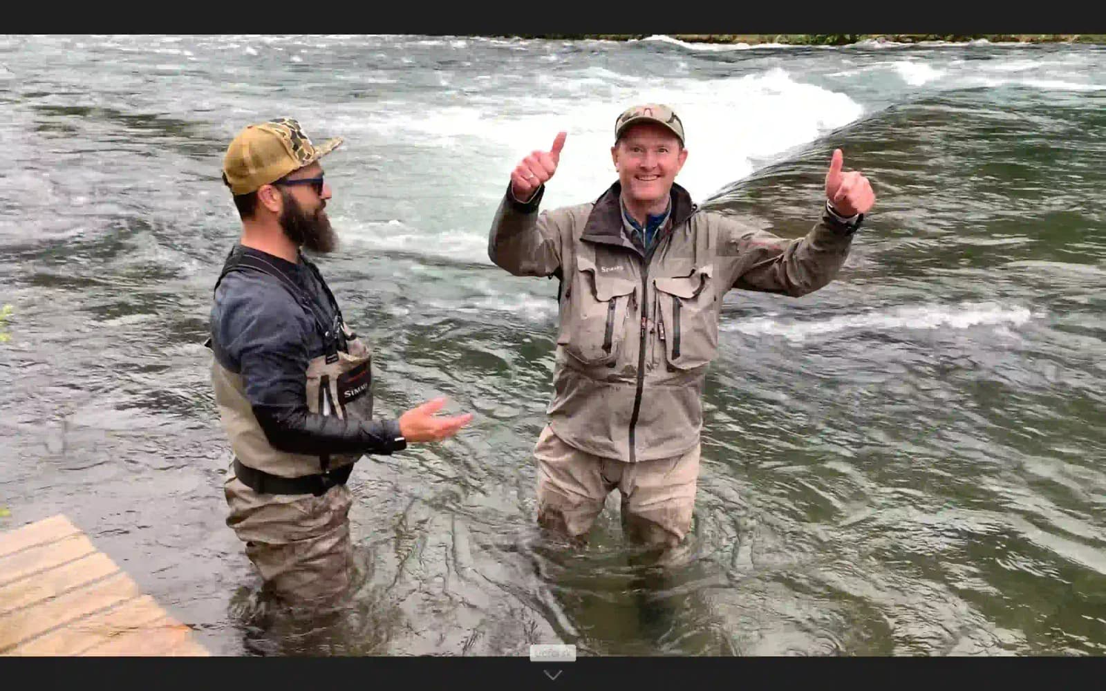 Catch and release of an Atlantic salmon